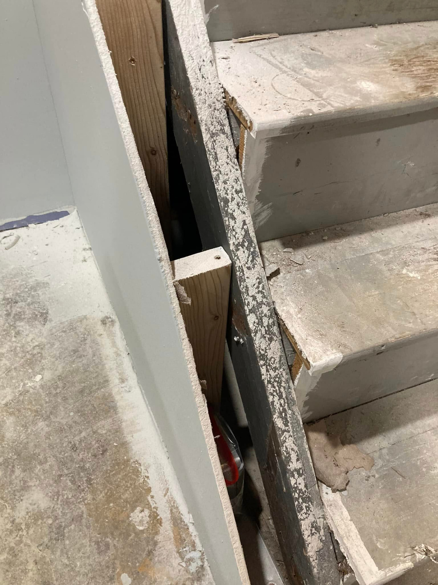 Basement stairs during water damage restoration